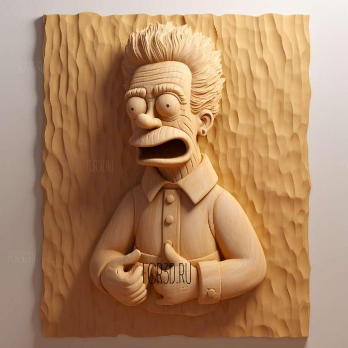 Bart Simpson 1 stl model for CNC